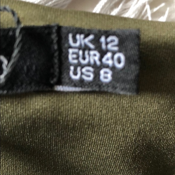 Olive green off the shoulder body suite - Picture 4 of 4